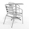 Flash Furniture Square Table Set, Aluminum, Plastic, Stainless Steel, Grey TLH-ALUM-24SQ-017BCHR2-GG - alternate 9