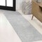 Jonathan Y Hallie High-Low Minimalist Curve Geometric Light Blue/Cream 2 ft. x 8 ft. Indoor/Outdoor Runner Rug SCN100E-28 - alternate 1