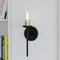 Vaxcel Warren 1 Light Black and Brass Mid Century Modern Bathroom Vanity Wall Sconce Fixture Clear Glass W0391 - alternate 1