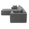 Homeroots 72" Gray Fabric Modular Sleeper Sofa 568307 - alternate 11