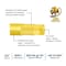 Interstate Pneumatics 1/4 in x 100 ft Rhino PolyFlex Yellow Polyurethane Hose With 1/4 in Brass Coupler and Steel Plug HU54-100H44BS - alternate 3