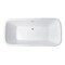 Kingston Brass 71-Inch Acrylic Oval Rectangular Double Ended Pedestal Tub with Drain, No Faucet Drillings VTDE713524C416 - alternate 1