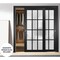 Sartodoors Sliding Closet 12 Lites Bypass Doors, Felicia 3312, Sturdy Rails Moldings Trims Hardware Set, Woo FELICIA3312DBD-BLK-6484 - alternate 5