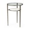 Homeroots 23" Bronze And Clear Glass And Metal Round End Table With Shelf 393196 - alternate 4