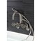 Kingston Brass Wall Mount Clawfoot Tub Faucet, Brushed Nickel AE8458CG - alternate 3
