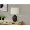 Monarch Specialties Lighting, 22 in.H, Table Lamp, Black Ceramic, Ivory / Cream Shade, Transitional I 9708 - alternate 1