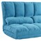 Homeroots 47" Blue Fabric Reclining Sofa With Toss Pillows 601952 - alternate 4