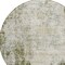 Homeroots 8' Olive Green And Ivory Round Abstract Washable Indoor Outdoor Area Rug 612336 - alternate 6