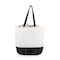 Picnic Time Family Of Brands Coronado Canvas and Willow Basket Tote, White Canvas with Black Accents 203-00-179-000-0 - alternate 1