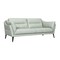 Homeroots 87" Mint Green Leather Sofa With Black Legs 546413 - alternate 5