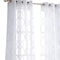 Homeroots 84” Charcoal Trellis Pattern Embroidered Window Curtain Panel 473338 - alternate 4