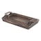 Homeroots Set of Four Brown Wood Handmade Serving Tray With Handles 483321 - alternate 6