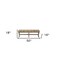 Homeroots 16in Beige And Brown Upholstered Cotton Blend Bench 376185 - alternate 3