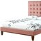 Homeroots Blush Solid Wood Queen Tufted Upholstered Velvet Bed 544751 - alternate 8