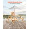 Vevor Picnic Table Wooden Tables and Bench Set with Umbrella Garden Indoor Outdoor OTPC-18 - alternate 7