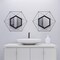 Uniquewise Set of 2 Decorative 20-Inch Star Shaped Black Metal Frame Modern Wall Mounted Geometric Mirror - QI004582.2 - alternate 6