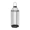 Homeroots 32" Black Geometric Metal Floor Lantern Candle Holder 634822 - alternate 6