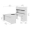 Connexion U Shaped Desk Workstation, U-Shaped, Slate/Sandstone, 92.6" D X 65.9" H, 71.1" W X Melamine 93879-59 - alternate 6