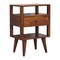 Homeroots 24" Chestnut Solid Wood One Drawer Nightstand 651579 - alternate 6