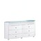Homeroots 63" White Wood Six Drawer Double Dresser 329664 - alternate 1