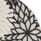 Homeroots 4' Black And White Round Floral Indoor Outdoor Area Rug 546636 - alternate 7