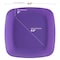 Smarty Had A Party 8.5" Purple Flat Rounded Square Disposable Plastic Buffet Plates (120 Plates), 120PK 4838PRP-CASE - alternate 5