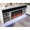 Homeroots 76" White Ribbed Wood Electric Storage Cabinet Fireplace With LED And Speaker 643644 - alternate 7