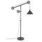 Homeroots 70" Steel Reading Floor Lamp With Silver Cone Shade 523359 - alternate 1