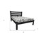 Homeroots Black Solid Wood Queen Bed Frame 546886 - alternate 4