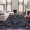 Jonathan Y Primrose Art Nouveau Floral Border Non-Slip Machine-Washable Dark Green/Multi 9ft x 12ft Area Rug BTF100D-9 - alternate 5
