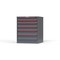 Strong Hold 6 drawer cabinet - (3x 3ft, 3x 5ft) - Red accents - Keyed Different S3036-PPDAS-0603DS - alternate 3