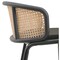 Leisuremod Ervilla Wicker Bar Stool with Fabric Seat and Black Powder Coated Steel Frame, Black EBBL-31BL - alternate 7