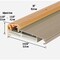 M-D Building Products Building Products 4-9/16'' x 1-3/8'' x 36'' Satin Nickel Adjustable Aluminum Thermal Break Threshold 49008 - alternate 4