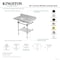 Kingston Brass 36-Inch Carrara Marble Console Sink with Acrylic Legs and Shelf, 8-Inch, 3-Hole KVPB36MAB8 - alternate 2
