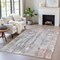 Homeroots 5' X 8' Copper And Gray Abstract Washable Indoor Outdoor Area Rug 632114 - alternate 4