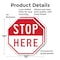 Signmission Stop Here, 10 inch X 10 inch, Plastic Sign, 2PK OC-P-2PACK-10-233 - alternate 7