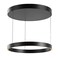 Jonathan Y Jense 23.75" Minimalist Modern Metal Adjustable Dimmable Ring Integrated LED Pendant, Black JYL7151A - alternate 1