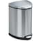 Safco 4 gal. Stainless Steel, Rigid Plastic Half-Round Wastebasket, Silver 9685SS - alternate 1