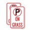 Signmission On Grass With No Parking Symbol, 18'' X 24'' 2 Signs, Heavy Gauge Aluminum, 2PK A-1824-2PACK-23527 - alternate 1