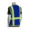 Pip Non-ANSI Surveyor's Style Safety Vest with Solid Front/Mesh Back 300-1000-BL/L - alternate 2