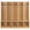 Flash Furniture Wooden 5 Section School Coat Locker with Bench MK-LCKR001-GG - alternate 9