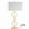 Jonathan Y Selina 32" Iron Ogee Trellis Modern LED USB Table Lamp, Gold Painting JYL3071A - alternate 8