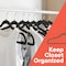 Campior Black Velvet Hangers, 360 Deg Swivel Hook, Non-Slip and Space Saving Hangers, Heavy-Duty, 5PK CMPVVH5BK - alternate 6