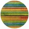 Homeroots 8' Green Teal Blue And Copper Round Striped Washable Indoor Outdoor Area Rug 631211 - alternate 6