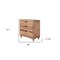 Homeroots 36" Natural Solid Wood Three Drawer Chest 524589 - alternate 5