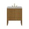 James Martin Vanities Hudson 30" Single Vanity, Honey Oak w/ 3 CM Victorian Silver Silestone Top 435-V30-HNO-3VSL - alternate 1