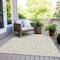 Homeroots 9' X 12' Ivory And Beige Damask Washable Indoor Outdoor Area Rug 595161 - alternate 6