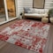 Homeroots 8' X 10' Red Gray And Ivory Abstract Washable Indoor Outdoor Area Rug 597995 - alternate 5