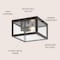 Jonathan Y Grayson 8" 1-Light Farmhouse Industrial Square Iron/Glass Case LED Flush Mount, Oil Rubbed Bronze JYL9553A - alternate 6