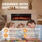 Edendirect 60 in. 5100BTU Wall Mount Electric Fireplace, 750W/1500W, Heat 400 sq. ft, Blower Heat, Remote ZR-54346899196 - alternate 4